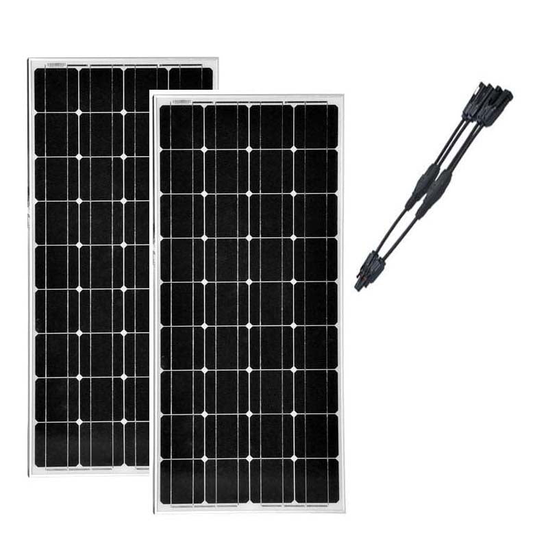 Solar Kit Panneau Solaire 12v 100w 2 Pcs