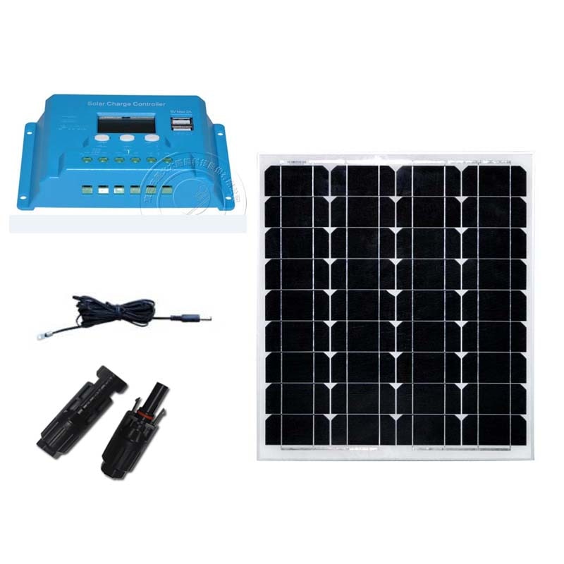 Kit Solar Panel Mobile Phone Charger 12v 50w