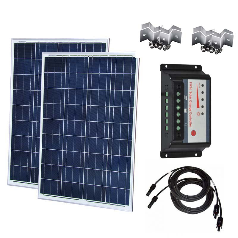 Kit Solar Panel 12v 100w 2 Pcs