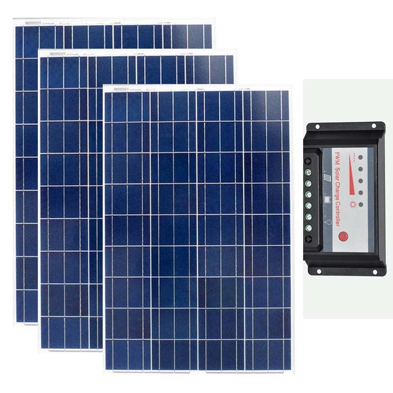 Solar Panel 12v 100w Polycrystalline 3Pcs