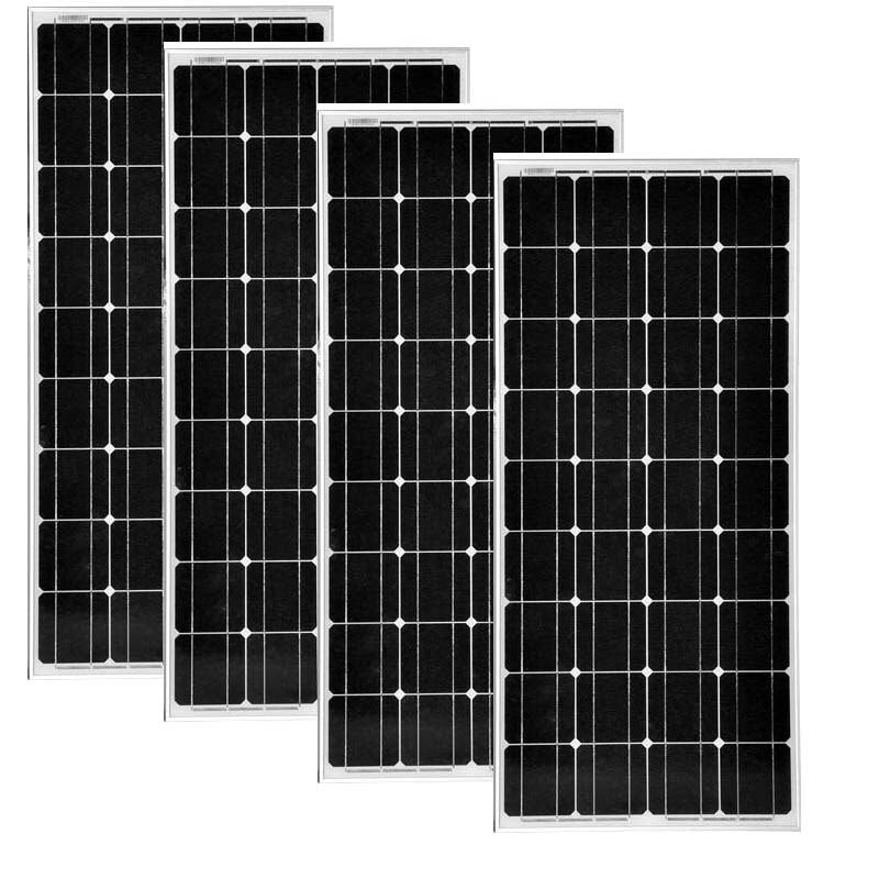 Monocrystalline Solar Panel 12v 100w 4 PCs