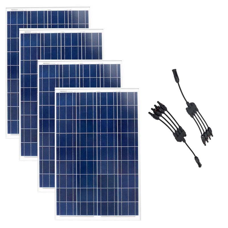 Panel Solar 12v 100w 4 PCs
