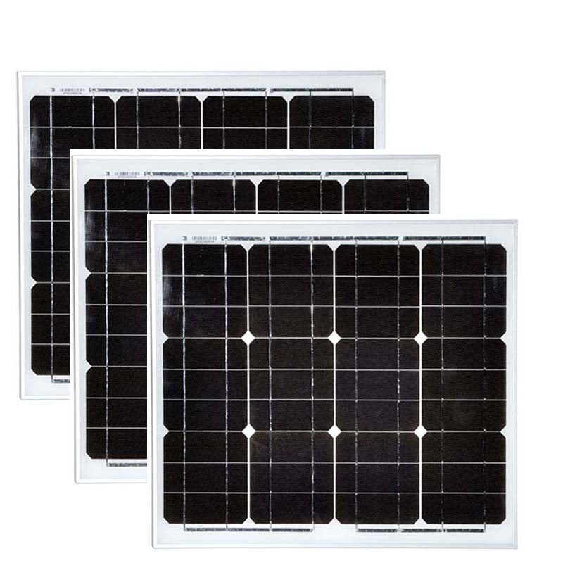 Grade Waterproof Solarpanel 12v 30w 3Pcs