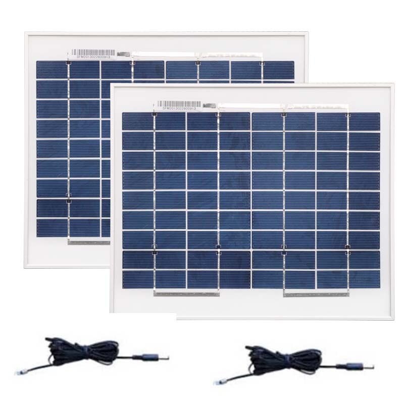 Portable Solar Panel 12v 10w 2 Pcs